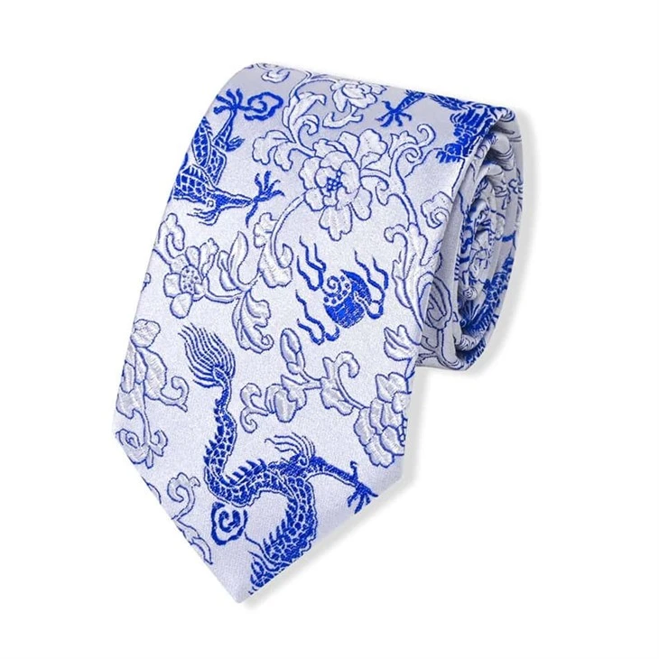 YiLi Chinese Dragon Ties - Silk Jacquard, Customizable For Bulk